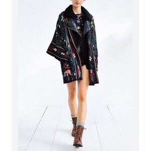 Ecote Urban Outfitters Knit Open Front Cardigan Oversized XS/S Aztec Floral Boho